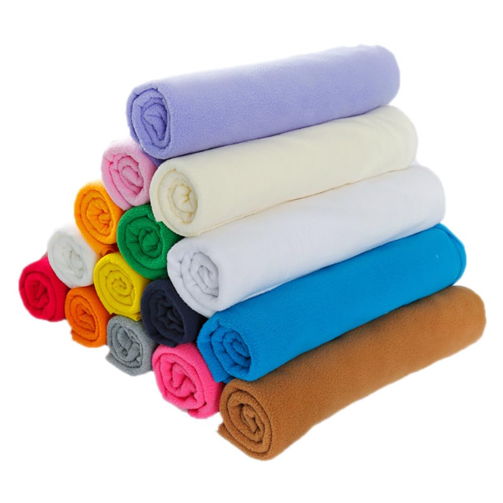 Fleece Stoff Meterware ca.160cm Breit,3m Polar Fleece Fleecestoff aus Polyester,Einfarbiger Plüschstoff Dekostoff Kuschelstoff zum Nähen für Decken Kleidung und DIY Projekte,Dunkelviolett