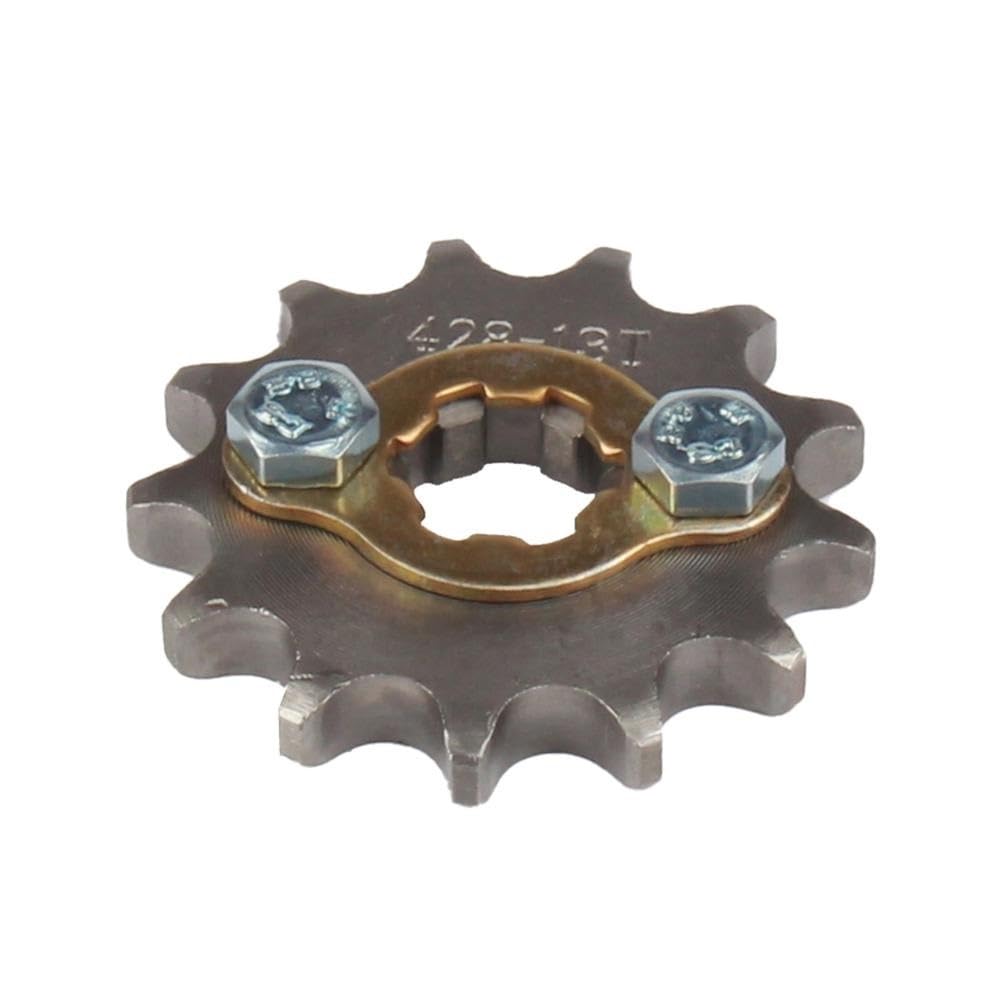NKURTPC Motorcycle Sprocket 428# 17mm 10 11 12 13 14 15 16 17 18 19 Teeth Front Engine Sprocket For Dirt Pit Bike ATV Quad Buggy Motorbike Chain(12T)