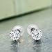14K White Gold Forever Classic Created Moissanite by Charles & Colvard Women Stud Earrings (1.00 Cttw, Round 5MM)