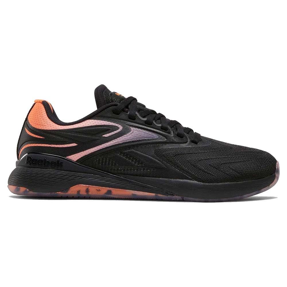 Reebok Women's Nano X5 Edge Trainers, Black/Arena Orange/Future Peach, 38.5 EU