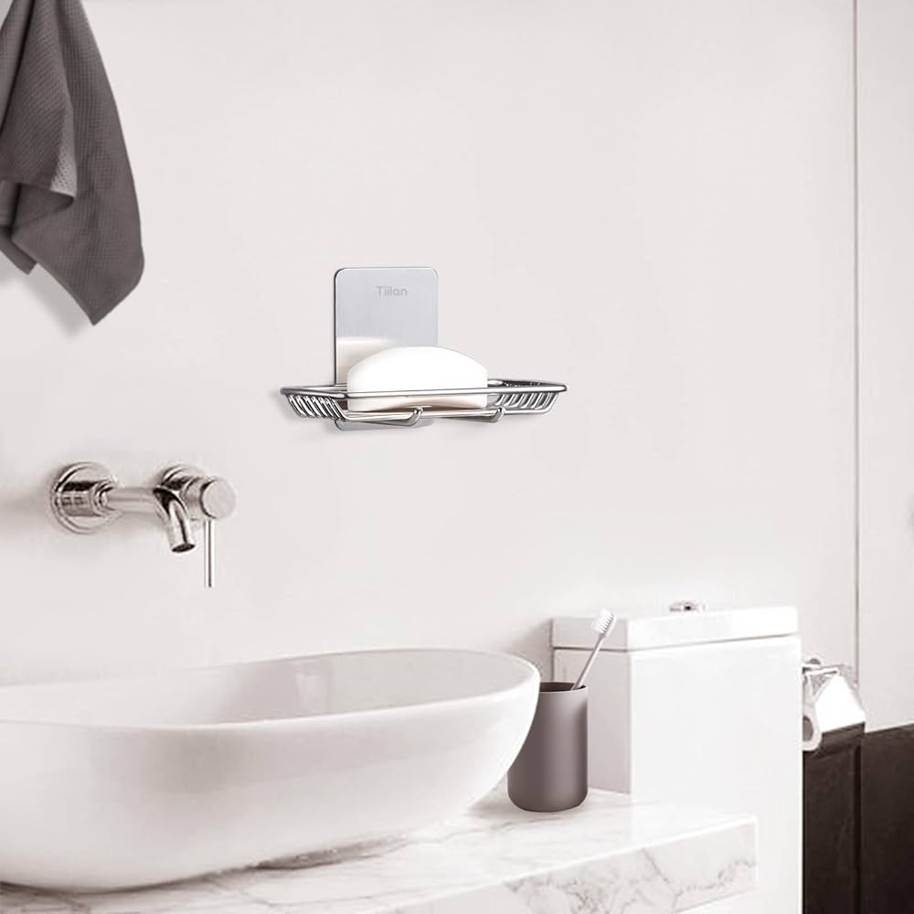 Aligarian Stainless Steel Wall Mounted Square Soap Dish, For Bathroom