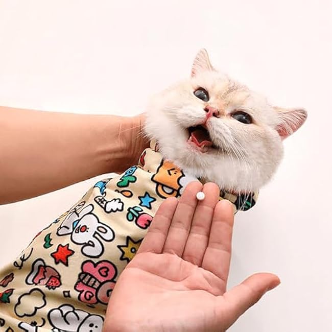 Cat Wrap for Cutting Nails, Self-Adhesive Cat Grooming Wrap, Cat Swaddle cBurrito Wrap, Cat Restraint for Nail Clipping, Cat Grooming Supplies-6WaHCvhd