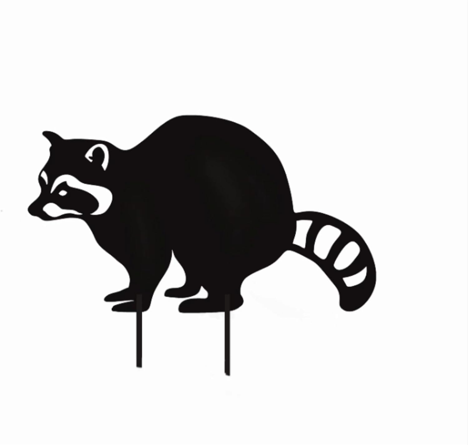 Metal Raccoon Garden Stakes, Black Raccoon Yard Stake, Metal Raccoon Decor, Outdoor Raccoon Silhouette Signs Art Stakes for Garden Yard,Tree,Fence Lawn Patio, Garden Raccoon Statues