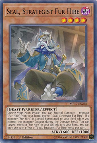 Yu-Gi-Oh! - Seal, Strategist Fur Hire - MP19-EN248 - Common - 1st Edition - 2019 Gold Sarcophagus Tin Mega Pack