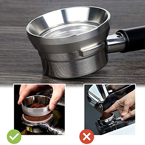 Espresso Dosing Funnel, Stainless Steel Coffee Dosing Ring Compatible with 58mm Breville Portafilter espresso coffee Machine Accessories (58mm) - Thumbnail 5