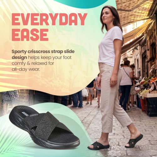 Image of Skechers Women's On-The-Go 600 Glistening | Casual, 5GEN Cushioning, Air-Cooled Goga Mat, Machine Washable, Lightweight