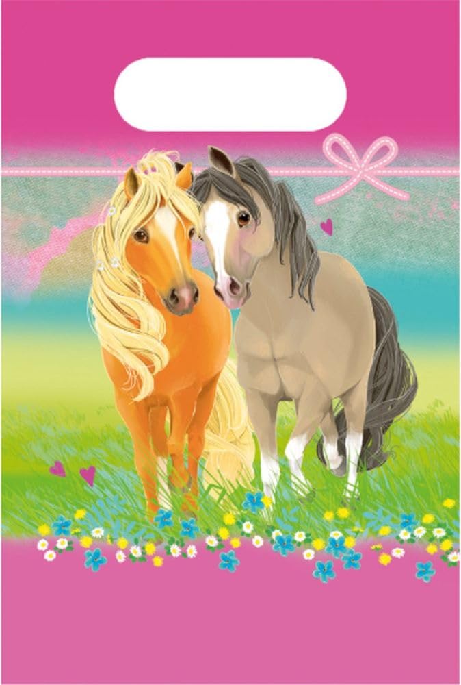 amscan 9911590 Paper Bags Pony (Pack of 8), Multi-Colour