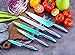WELLSTAR Kitchen Knife Set 5 Piece, Razor Sharp German Stainless Steel Blade and Comfortable Handle with Rainbow Titanium Coated, Chef Carving Bread Utility Paring for Cutting and Peeling, Gift Box