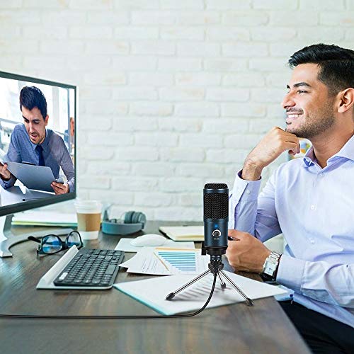 PC Microfoon, USB Condensator Microfoon Computer Streaming Mic met Volume Control Statief Stand voor Podcasting Vocale… - Image 8