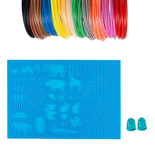 3D Pen / 3D Printer 1.75mm 12 Color Filament with Silicone Design Mat,3D