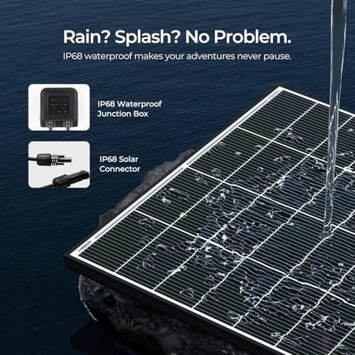Image of Renogy 320 Watts Solar Panels 4PCS 12V /24V N-Type 18BB Solar Panel Monocrystalline Total 1280W On /Off Grid Application Over 1000 Watt Solar Panel 25% High Efficiency for Homes Roof RV Boat Black
