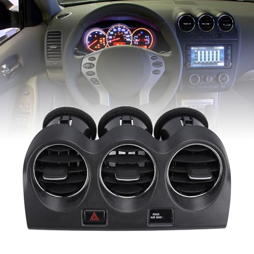 Aramox for Altima 2007-2012 Center Dash AC Vent Outlet Panel with Emergency Switch Replaces E771 5111E100 L32 4th Gen