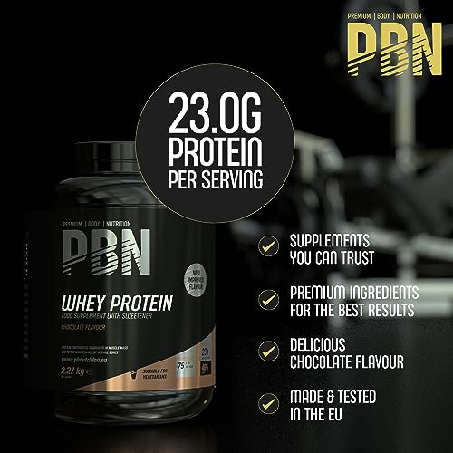 Premium Body Nutrition Siero di Latte in Polvere, 2.27 kg (Pacco da 1), Sapore di Cioccolato, Gusto Ottimizzato - 2
