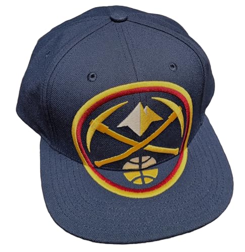 Casquette NBA Denver Nuggets Bleue XL Logo Mitchell & Ness Snapback Homme Femme