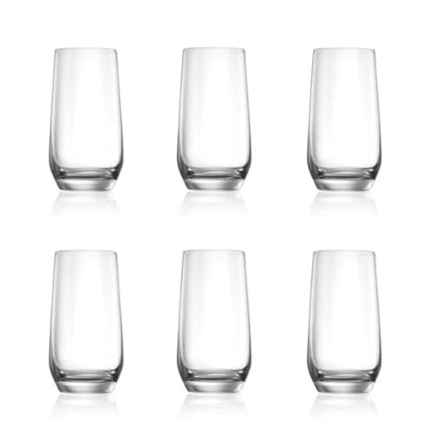 Tumbler Highball Glasses, 350 ml/11.8 oz Capacity, Set of 6, Clear for Water, Juice, Beer and Cocktails