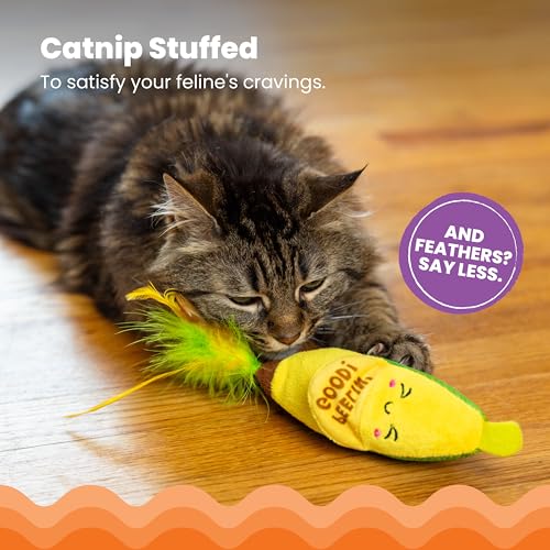 Image of Catstages Peelin' Good Banana Kicker Dental Catnip Toy, Yellow