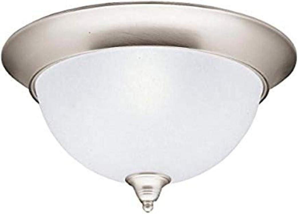 70% Off Discount Kichler 8065NI Dover Flush Mount 3-Light, Brushed Nickel