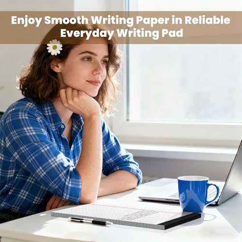 Image of Legal Pads 8.5 x 14 Note Pads, 6 Pack Writing Pads Wide Ruled Notepads, Micro Perforated Notepad, Double-Side Printed Lined Paper Pads 30 Sheets per Notepad, White Legal Pads for Home, Office, School