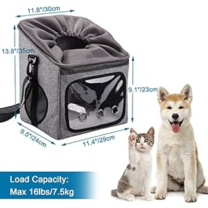 Ownpets-Dog-Bike-Basket-Foldable-Pet-Carrier-Dog-Car-Booster-Seat-with-Mesh-Windows-Adjustable-Shoulder-Bag-Portable-Breathable-Bicycle-Basket-Bag-for-Dogs-and-Cats - Cucciolini Doodles Ownpets-Dog-Bike-Basket-Foldable-Pet-Carrier-Dog-Car-Booster-Seat-with-Mesh-Windows-Adjustable-Shoulder-Bag-Portable-Breathable-Bicycle-Basket-Bag-for-Dogs-and-Cats