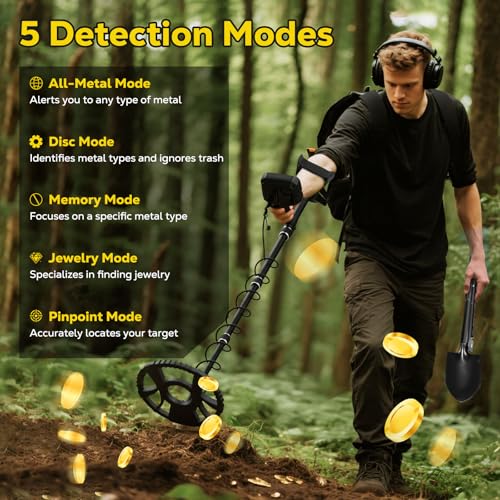 image for Raynesys Metal Detector for Adults, High Accuracy Gold Detector Kit, 5