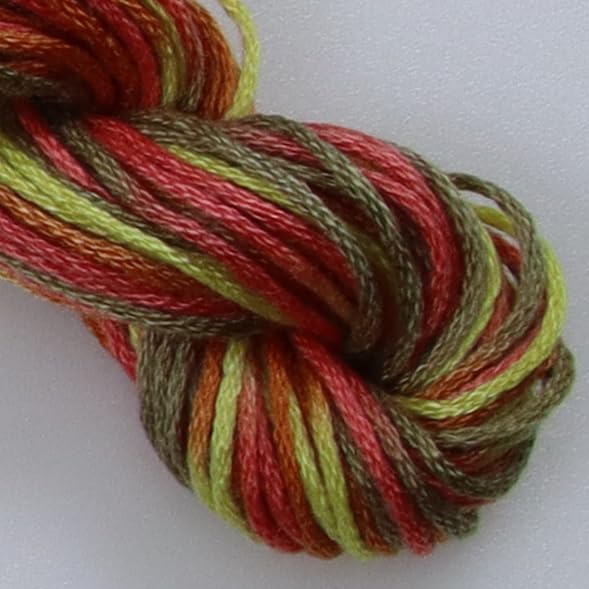 Image of KCS Big skeins of 25 Meters Size 25 Color Variegated Cross Stitch Stranded Threads,6 skeins,4510