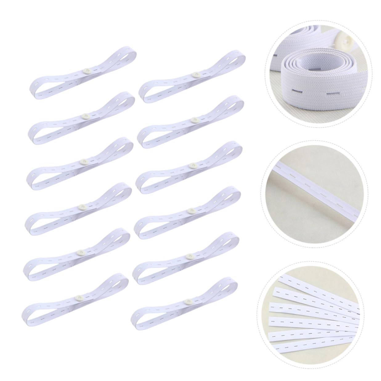 12pcs Adjustable Diaper Belt Fasteners Elastic Safety Fixing Straps for Secure Comfortable Fit Preventing Leaks