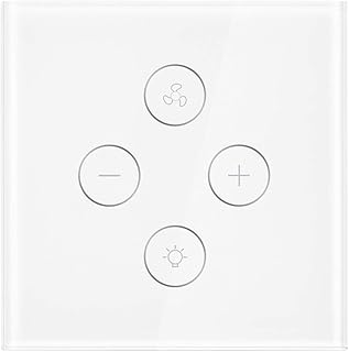 Fornorm Ventilateur de plafond intelligent avec interrupteur mural SmartLife App Télécommande Compatible avec Alexa/Google Home/IFTTT Minuterie 2,4 GHz pour iOS et Android