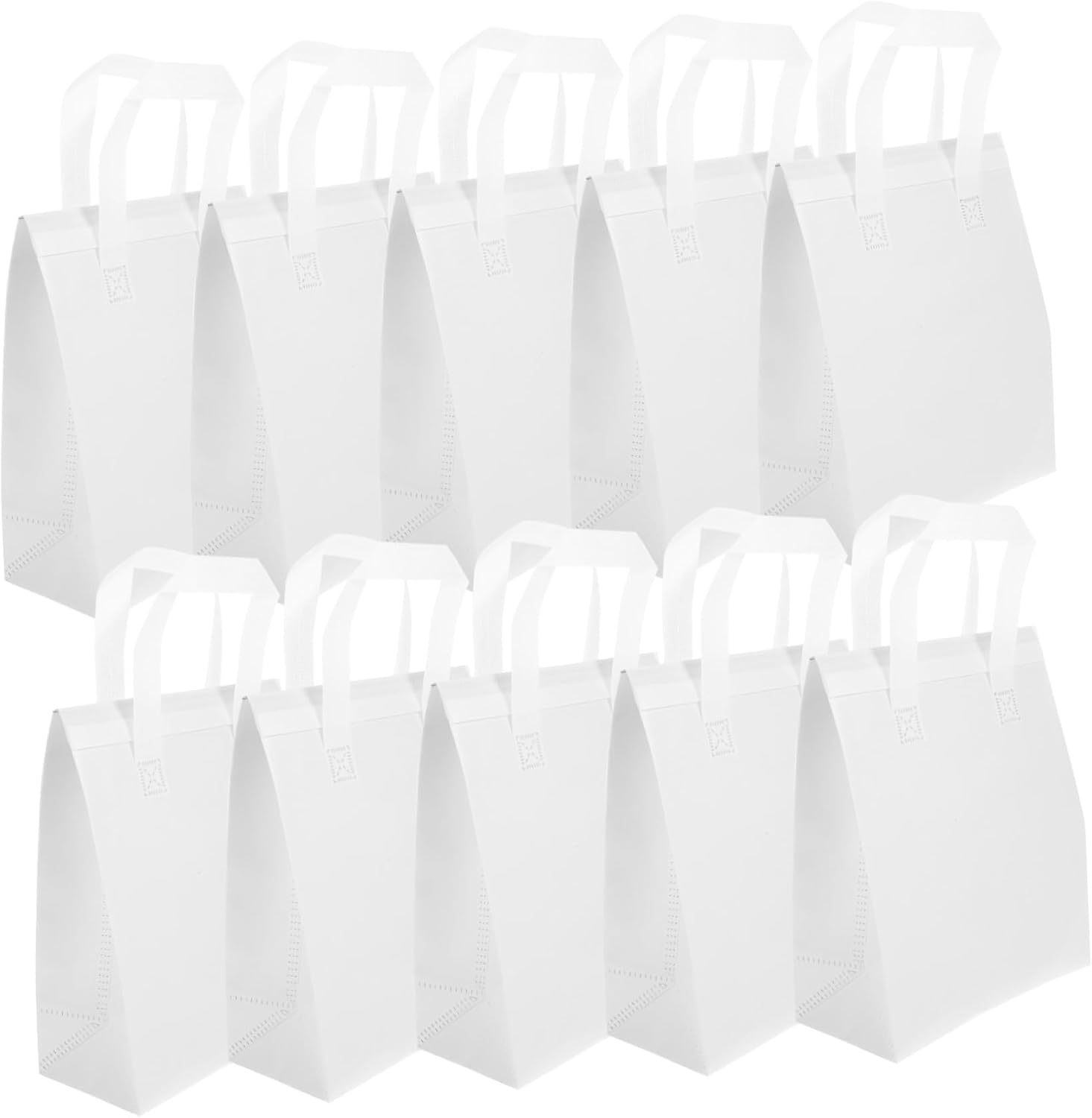 10pcs Insulated Drink Carrying Bags, White Aluminum Foil Non-woven