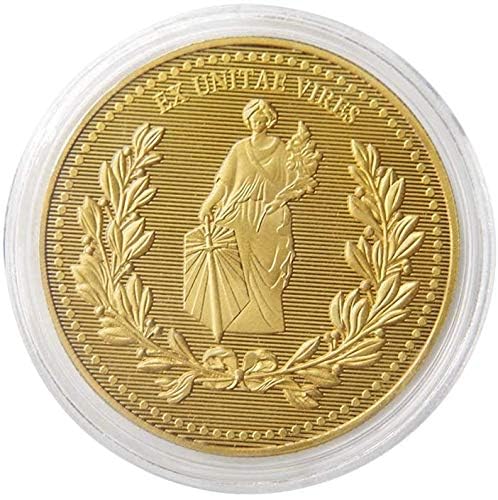 Waymore John W. Münze Film Kollektion Coin mit Geschenkbox und Baumwollbeutel Sammlungmünzen aus Zinklegierung Fans Cosplay Zubehör, Golden-40g-Durchmesser (1Stück)