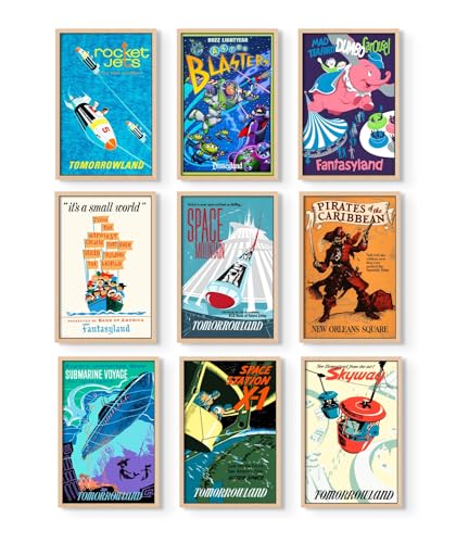 Pósteres Clásicos de Disneyland - Regalos de Disney Para Adultos,...