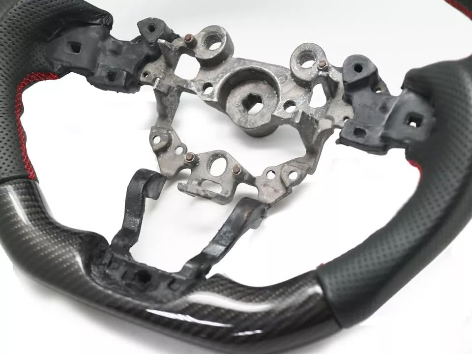 Carbon-Lenkrad, perforiertes Leder, rote Streifen, kompatibel mit MX-5 ND 2015–2024
