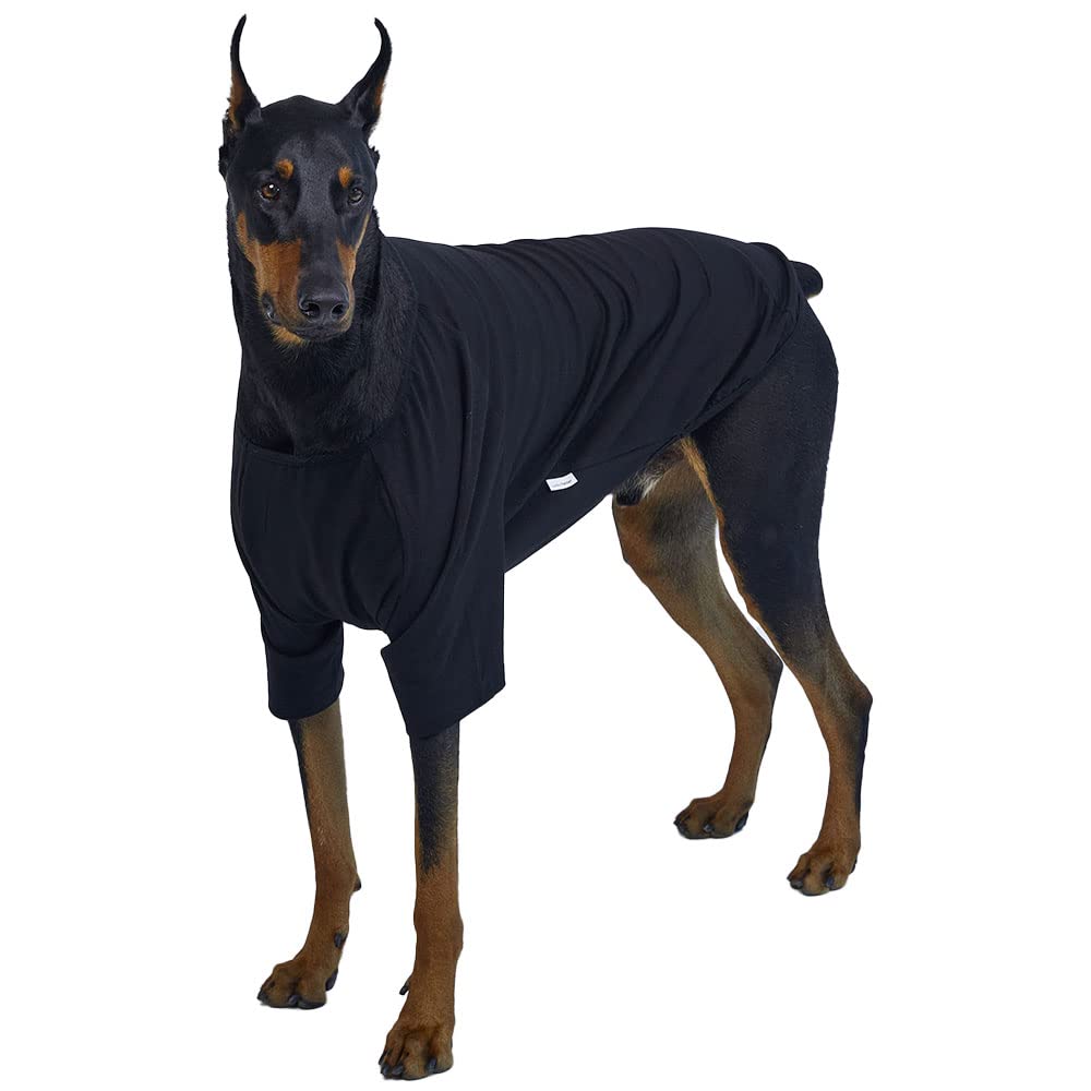 Dog Shirt for Small Dogs Plain T-Shirts Soft Breathable Dog Cotton Shirt pet Clothes (X-Large, Black)