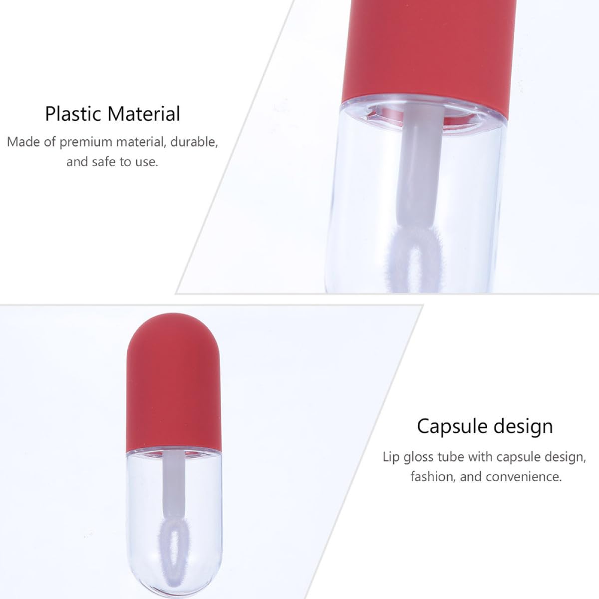 Tubos Rellenables de Brillo de Labios de 4,5ml de Plástico 20 que Aman la Belleza para Principiantes y Amigas Femeninas