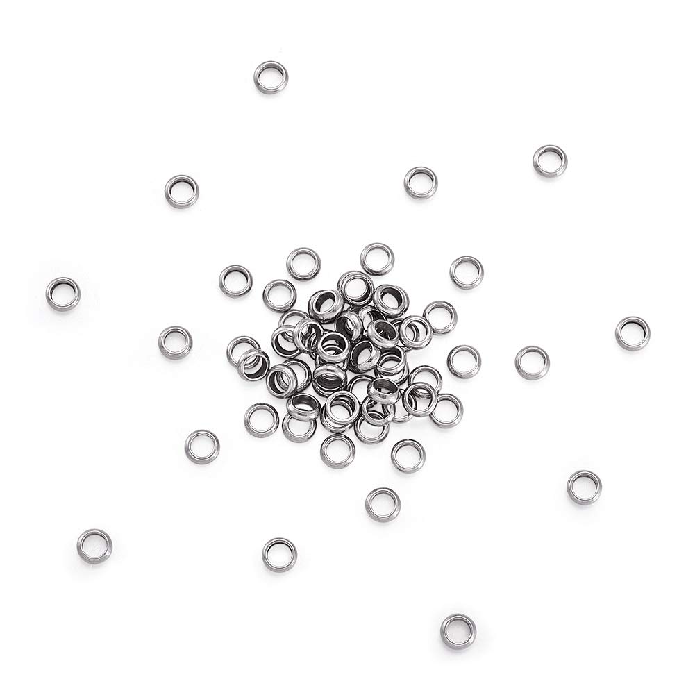 PandaHall 100 Perline Europee In Resina Sfaccettata, Foro 5mm, Colori AB Misti, Con Anima In Ottone Argento