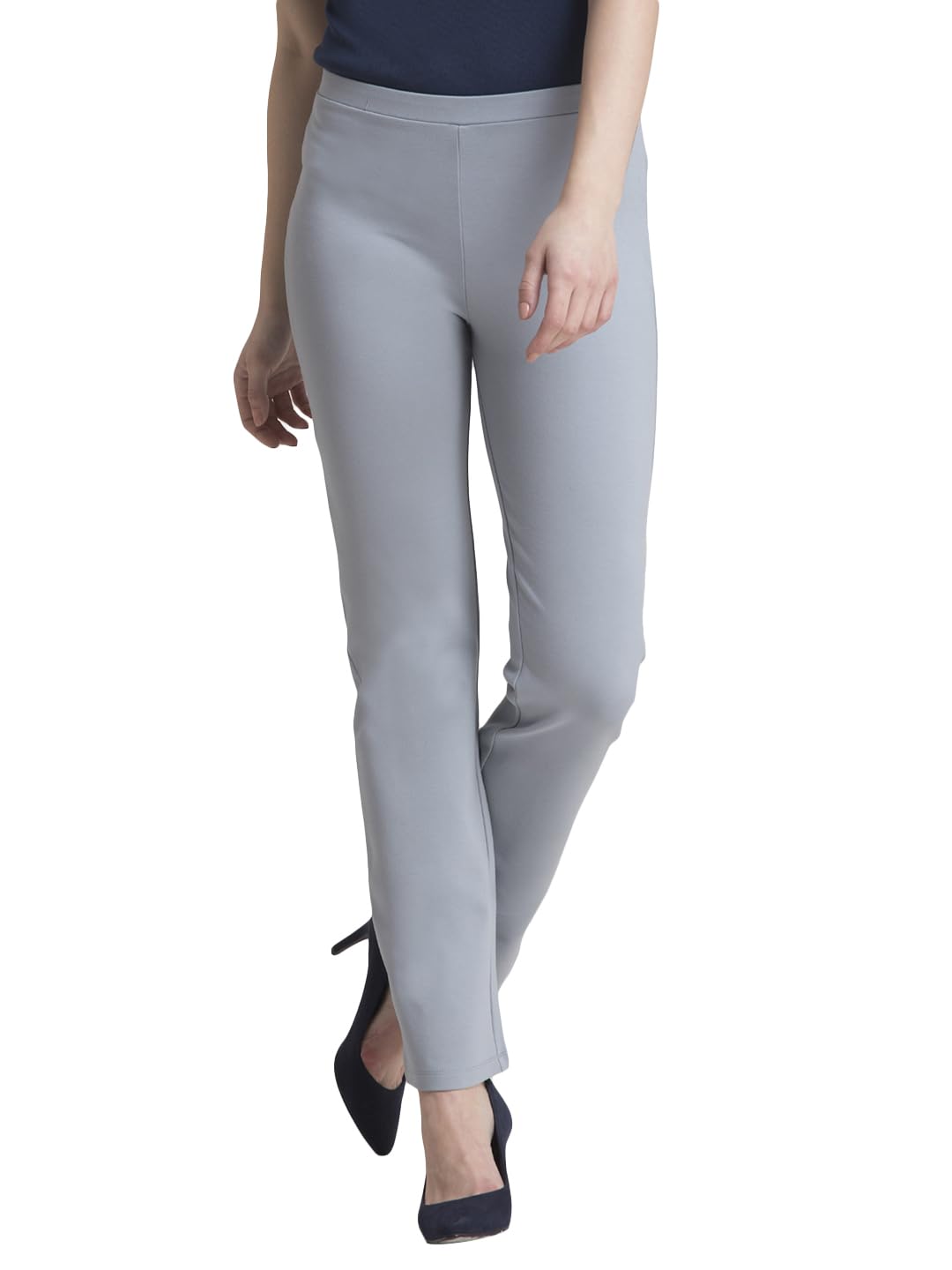 fablestreet Women's 4 Way Stretch Bootcut Livin Grey Pants-picture-22