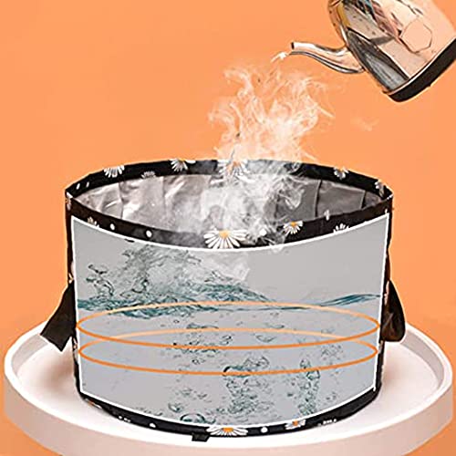 Daisies Print Collapsible Foot Bath Basin Azul Mediano miniatura 5