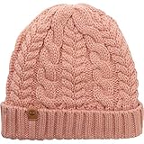 Timberland Women`s Cable Knit Faux Fur Lined Cuff Beanie (Magnolia(T101130C-622), One Size)