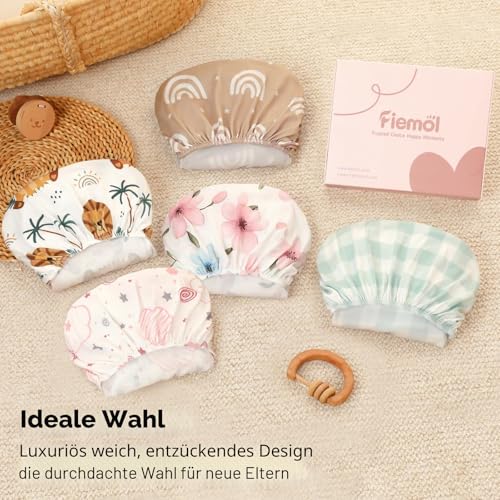 FIEMOL Baby Spannbettlaken 70x140 cm Kinderbett Spannbetttuch, 3er-Pack Mikrofaser Bettlaken Für Babybett, Ultrasanft & Seidigglatt Kinderbettlaken Rosa Regenbogen
