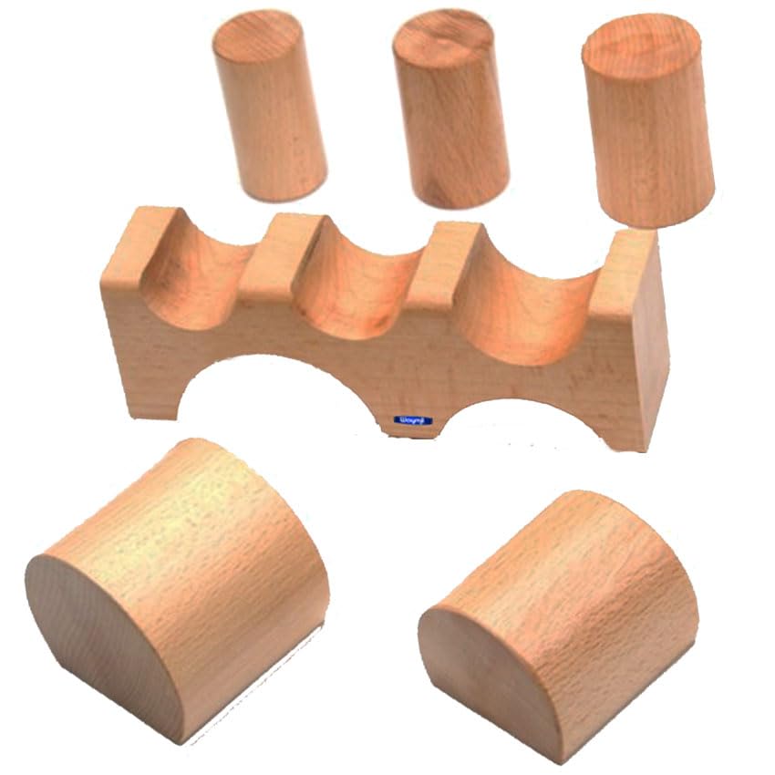 Wood Forming Block W/ 5 Wooden Shapers
