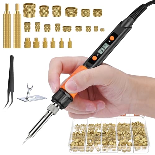 M2-M8 Insert Fileté,300 Pièces Jeu de Vis et écrous,Preciva Inserts Taraudés，Kit de Fer à Souder, Jeu d'inserts Filetés， M2/M3/M4/M5/M6/M7/M8 Accessoires d'imprimante 3D Compatibles