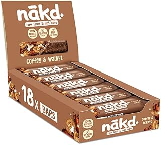 Nakd Salted Caramel Natural Fruit & Nut Bars - Vegan - Healthy Snack - Gluten Free, 35g (Pack of 18)
