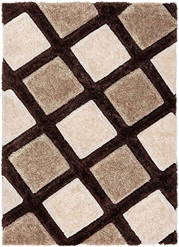 Image of Carpet Mahal Presence Gorgeous Design of Super Soft Shaggy Carpet for Living Room, Bedroom, Hall and Anywhere in Home. [5x5 feet] Round.