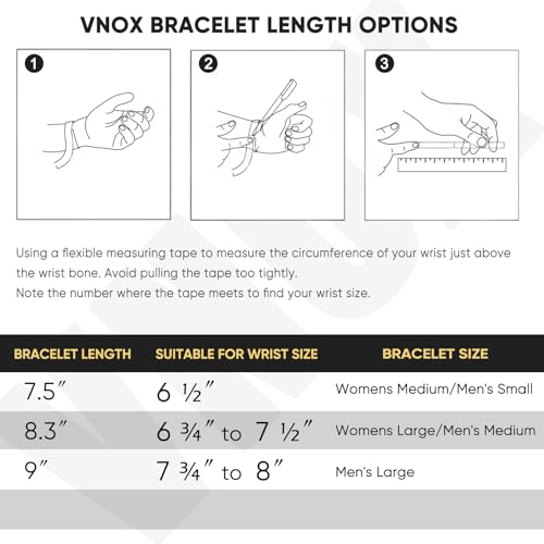 Pulsera para hombre VNOX de acero inoxidable miniatura 2