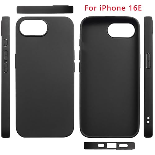 に適用するiPhone 16E ケース ブラック ソフト TPU素材 薄型 軽量 耐衝撃 レンズ保護16E 黒