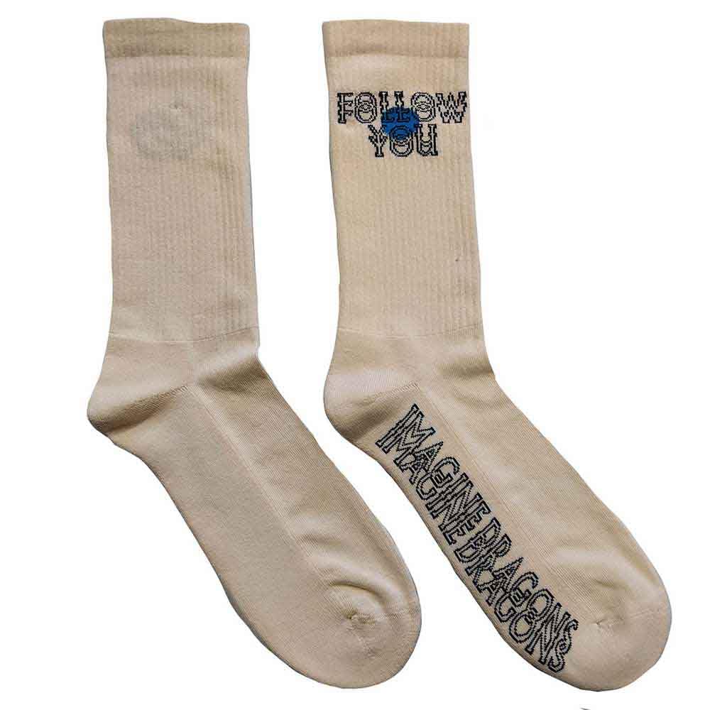 Imagine Dragons - Ankle Socks - Follow You Design - White - Cotton