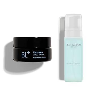 Blue Lagoon Skincare Ultimate Facial Routine Bundle - منظف الرغوة الطبيعي - مرطب الوجه المخفوق بالكريمة - 150 مل و 1.7 أوقية
