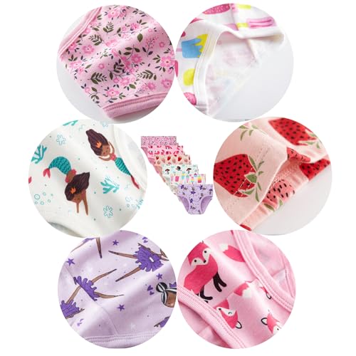 Image of Family Feeling Little Girls Underwear Toddler Panties Big Kids Undies Soft 100% Cotton