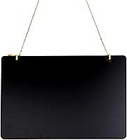 FANBODTA Double Sided Wooden Hanging Chalkboard Sign - Vintage Erasable Message Board for Wedding Kitchen Party Decor, 9.1x6.7"