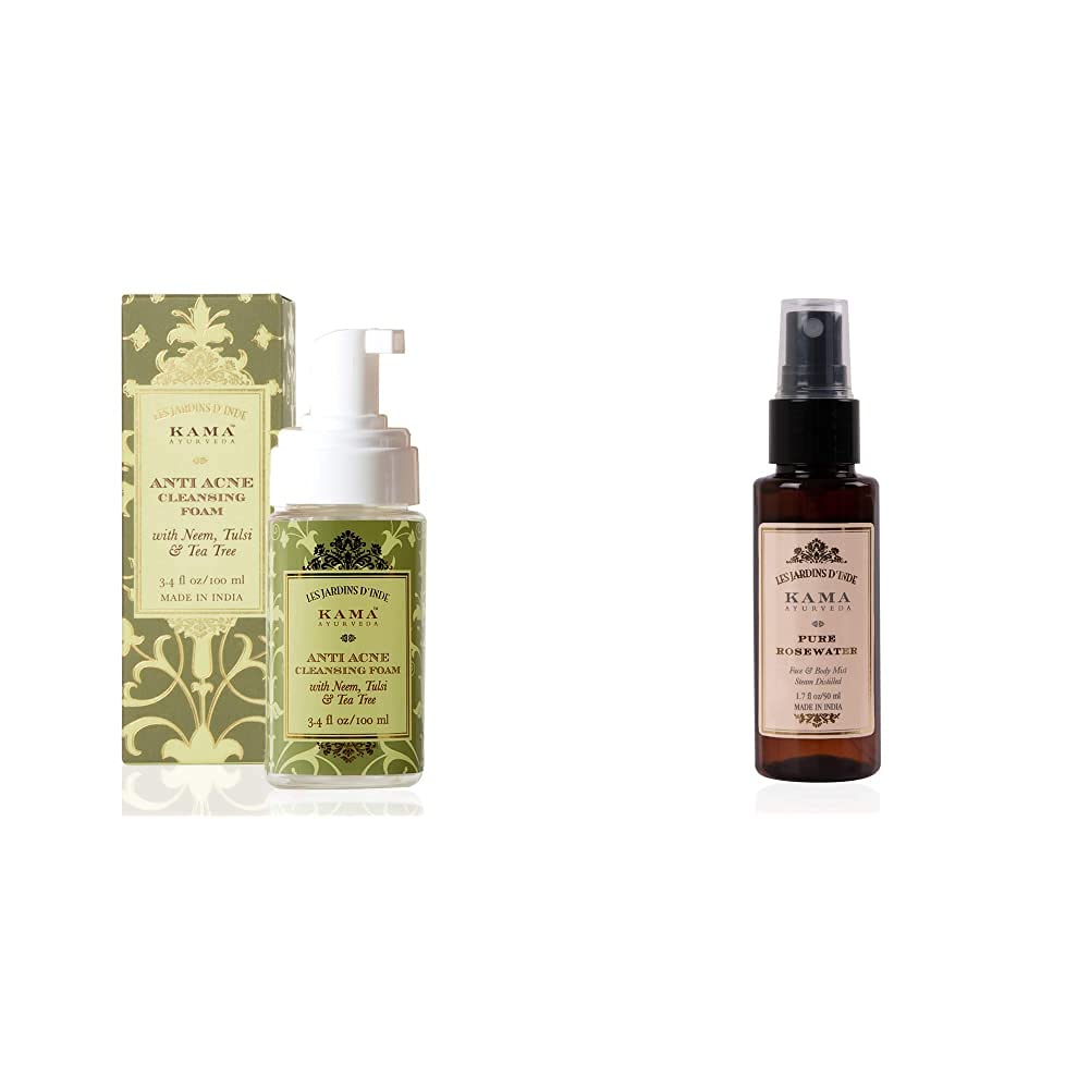 Kama Ayurveda Anti Acne Cleansing Foam, 100ml & Kama Ayurveda Pure Rose, 50ml-picture-26
