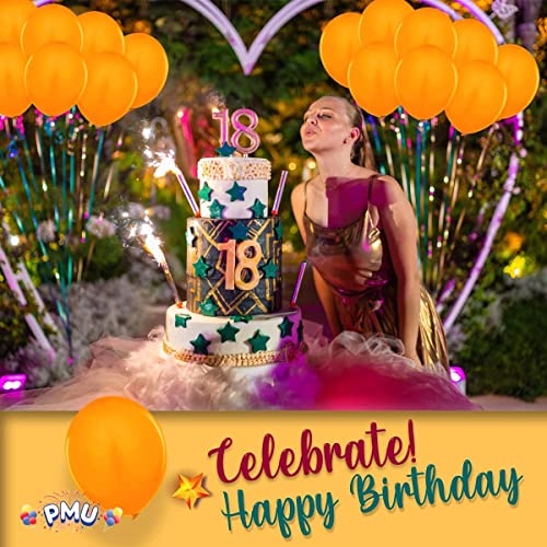 Pmu 11 Inch Latex Balloons Orange (Premium Helium Quality) Pkg/100 #TOP6